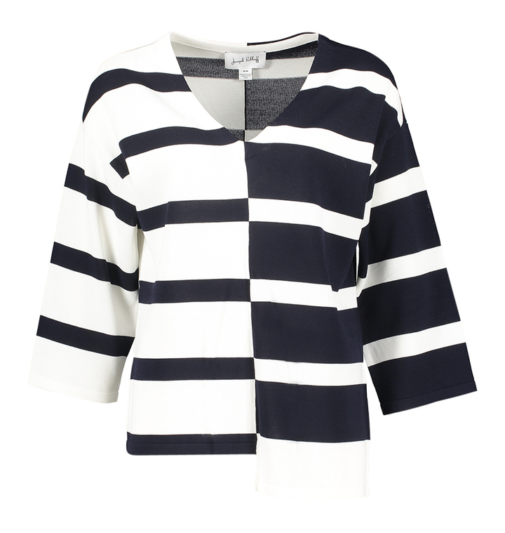 Witte trui met donkerblauwe strepen  Joseph Ribkoff