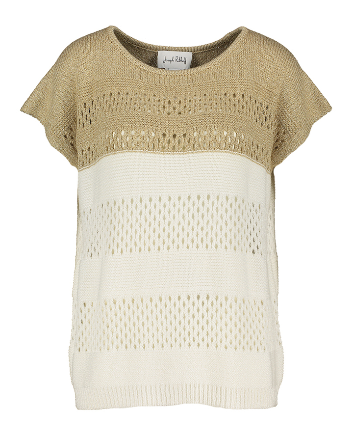 Gouden mettalic trui met strepen Joseph Ribkoff 