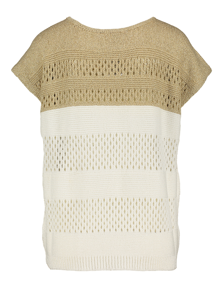 Gouden mettalic trui met strepen Joseph Ribkoff 