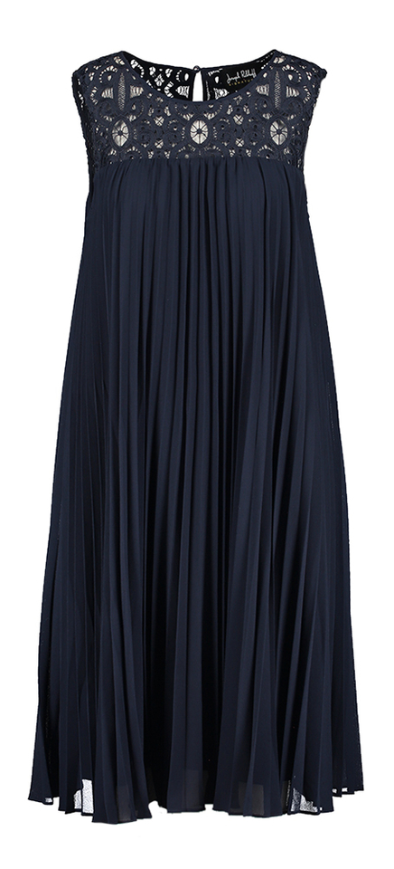Donkerblauwe plissee jurk Jozeph Ribkoff