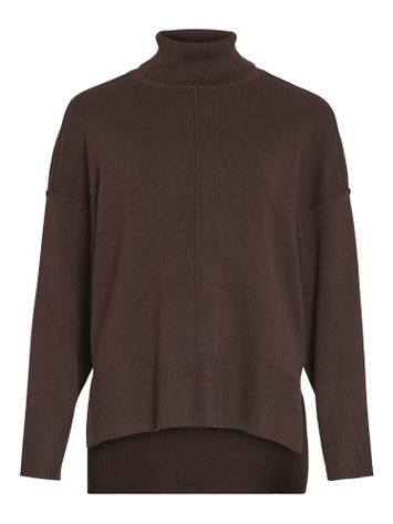 Donkerbruine pull met rolkraag Viostria Vila