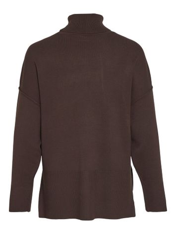 Donkerbruine pull met rolkraag Viostria Vila