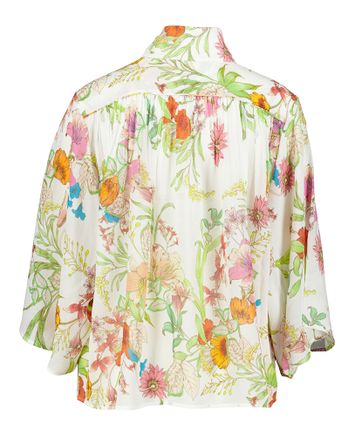 Beige bloes met bloemenprint Herzen's