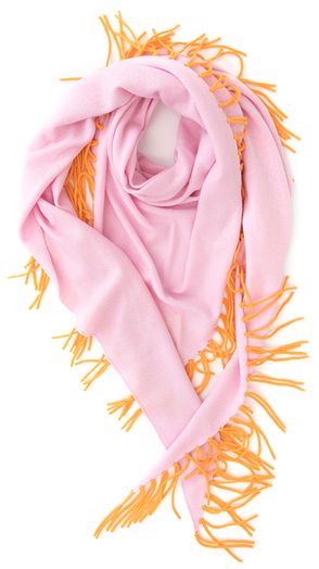 Roze sjaal met oranje ruffels Herzen's 