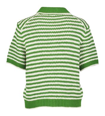 Groene gestreepte pull met knopen  Closed 