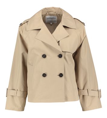 Beige korte trenchcoat Margot Oakwood