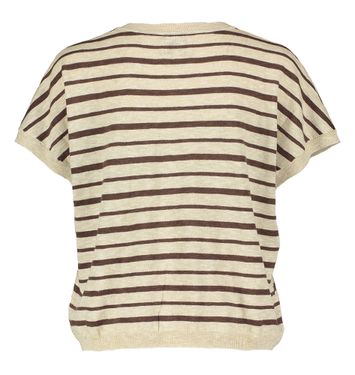 Beige pull met bruine strepen Nukiki Numph