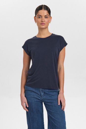 Kobaltblauwe t-shirt Nulizy Top Numph 