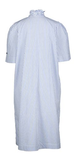 Blauw gestreept hemdjurk met opdruk Nudebora dress Numph