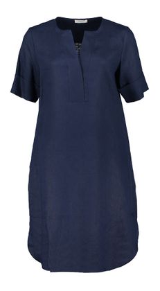 Angoor Donkerblauwe linnen jurk Birgit