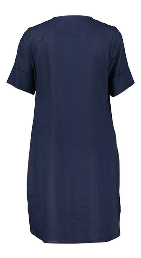 Donkerblauwe linnen jurk Birgit Angoor 