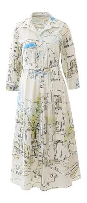 Angoor Multicolopr katoenen jurk met print