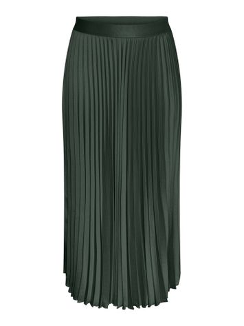 Smaragdgroene halflange rok in plissé Yasceline Y.A.S