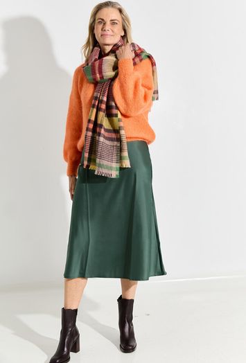 Groene halflange rok Yaspella Y.A.S