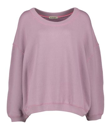 Paars kleurige oversized sweater met opschrift op de achterkant Sky Paradise Liv Bergen