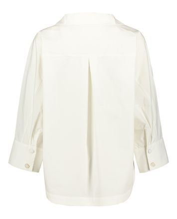 Witte oversized katoenen blouse met driekwart mouwen Hadaly Kocca