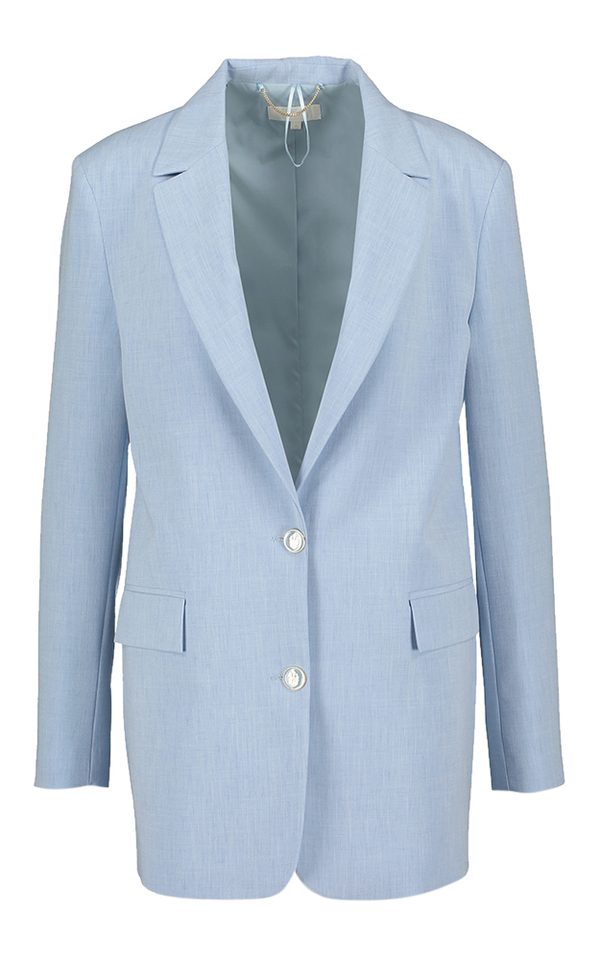 Lichtblauwe oversized lange blazer Ginebra Kocca 