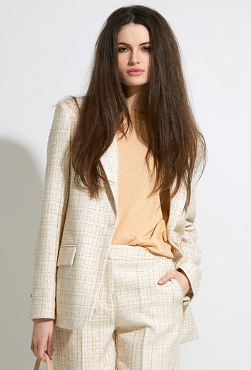 Beige blazer in bouclé stof Galenay Kocca