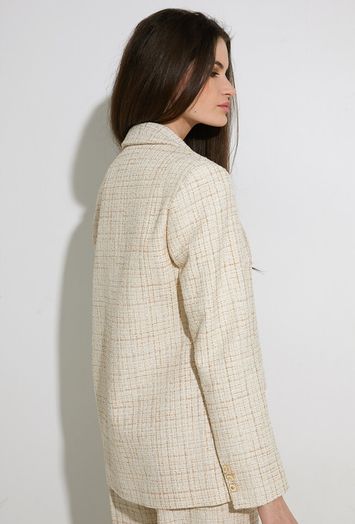 Beige blazer in bouclé stof Galenay Kocca