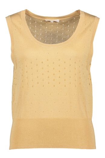 Goudkleurige top met ronde hals Crondida Kocca