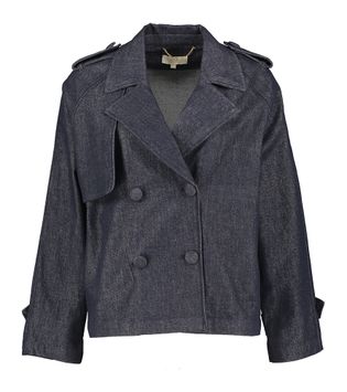 Kocca Donkerblauwe jeansvest met knopen Lilli