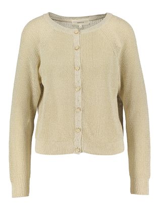 Kocca Beige gilet met glinsters Melanie
