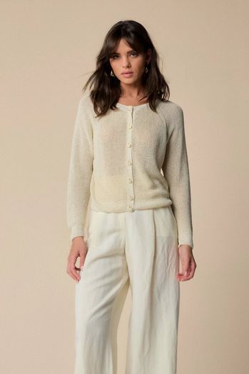 Beige gilet met glinsters Melanie Kocca