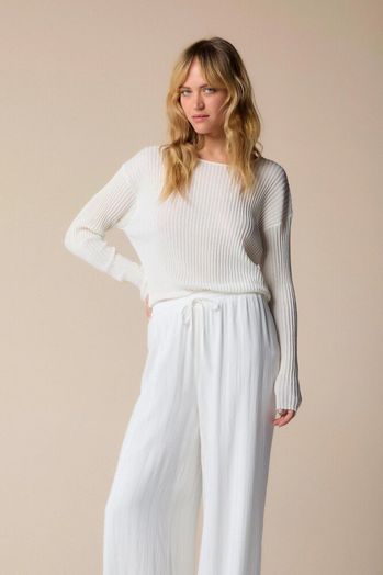 Witte broek met glitterdraad Karolin Kocca