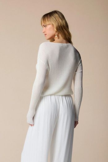Witte broek met glitterdraad Karolin Kocca