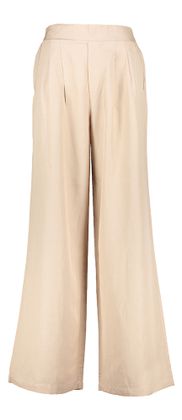 Kocca Beige wijde broek met bandplooi Jeff