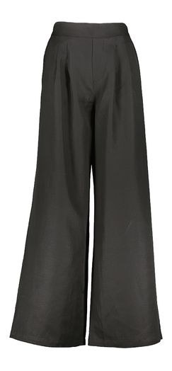 Zwarte wijde broek met bandplooi Jeff Kocca