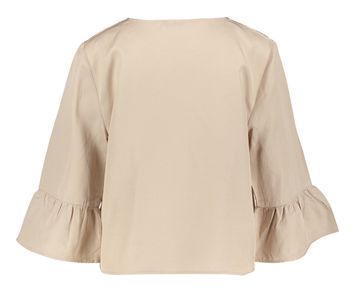 Taupe kleurige blouse met driekwart mouwen Jayden Kocca