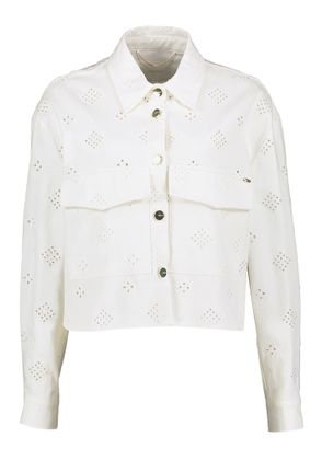 Kocca Witte jeansjas in broderie Jeanne