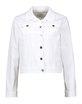 Kocca Witte jeansjas met goudkleurige knopen Kumari
