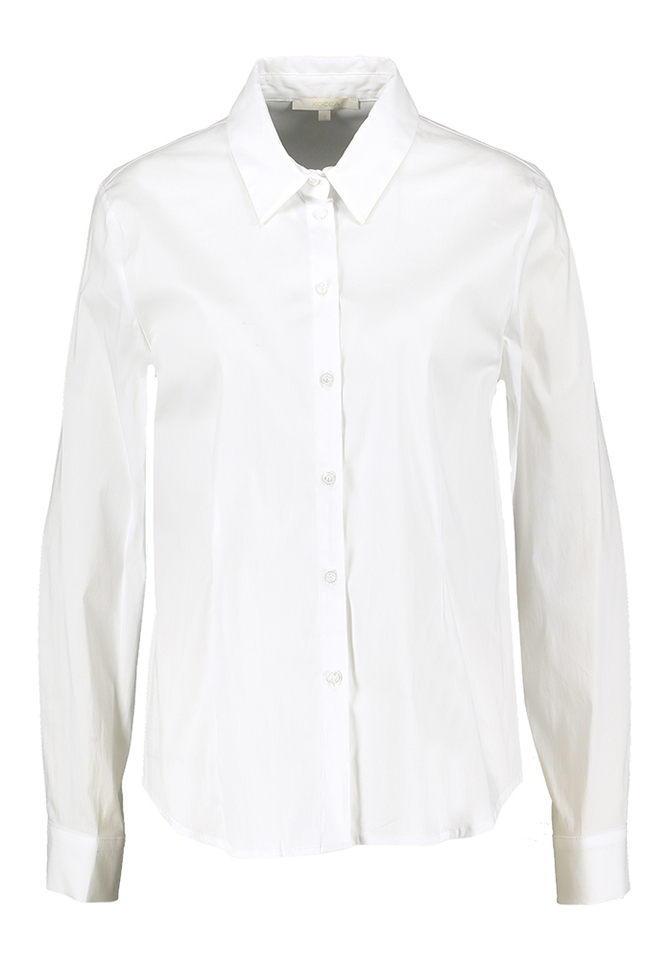 Wit aansluitende katoenen bloes Jasefy Kocca