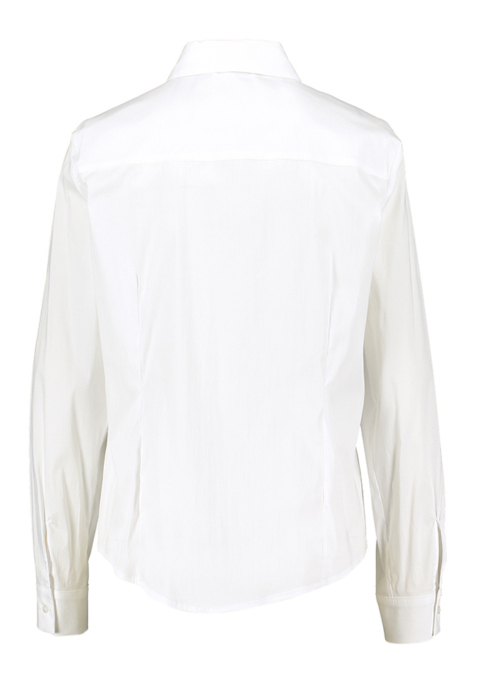 Wit aansluitende katoenen bloes Jasefy Kocca