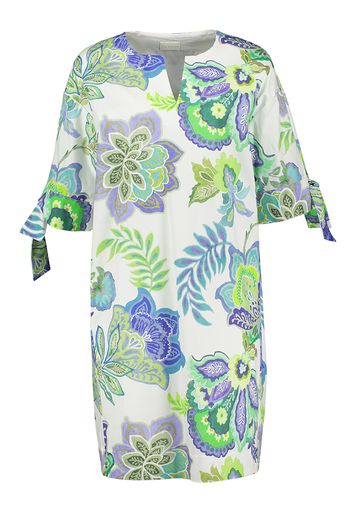 Witte jurk in bloemenprint Cuba Due Amanti