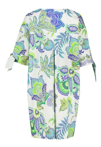 Witte jurk in bloemenprint Cuba Due Amanti
