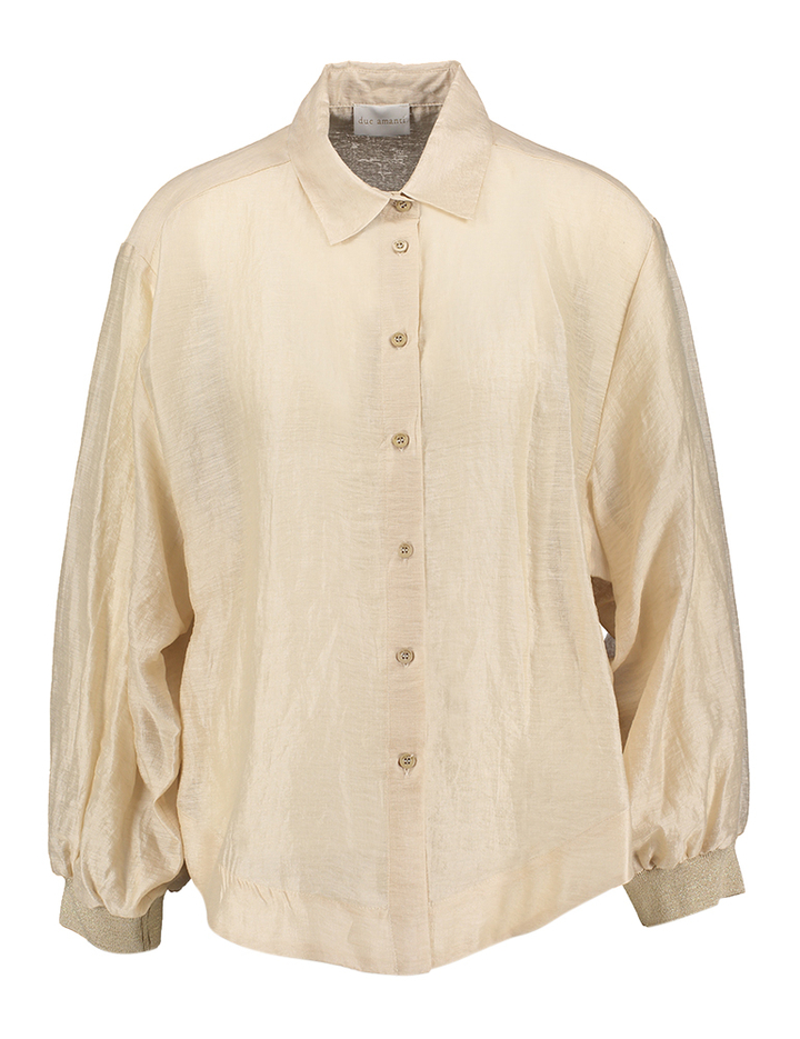 Goudkleurige blouse met lange mouwen Malawi Due Amanti