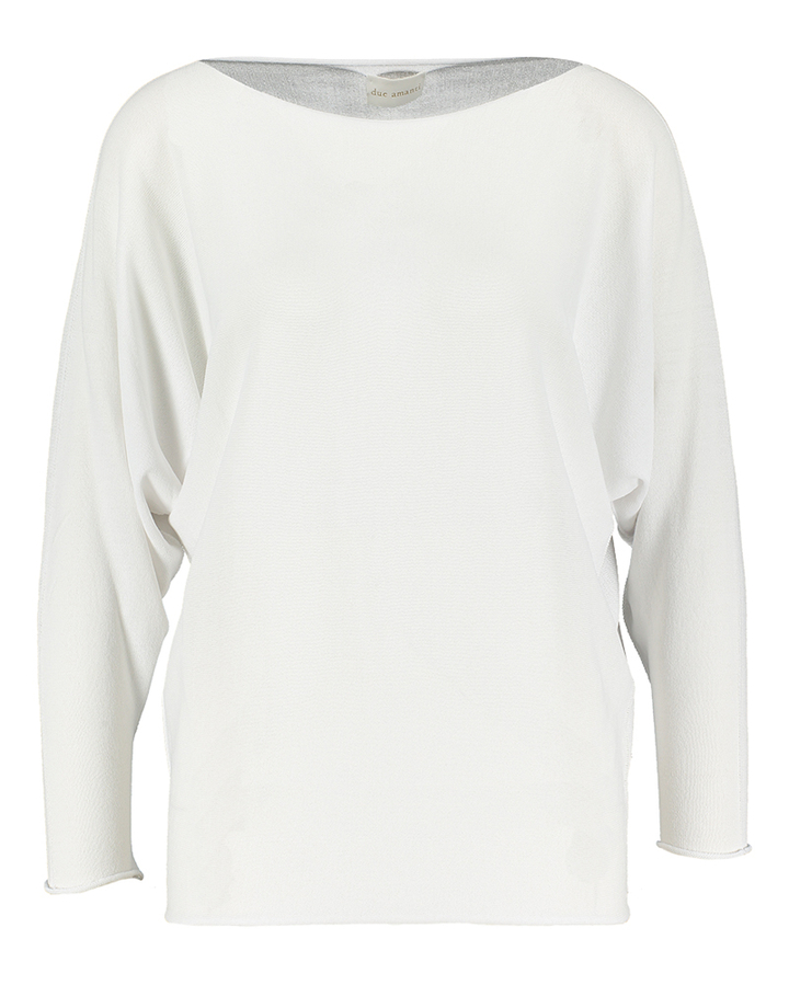 Witte Bemi pull met boothals Due Amanti