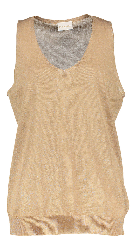 Beige top met glitterdraad Ballerina Due Amanti