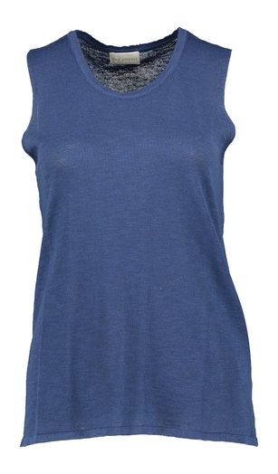 Blauwe linnen top Arina Due Amanti 
