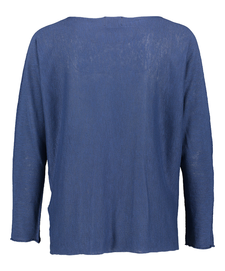 Blauwe linnen turi met boothals Bemili Due Amanti 