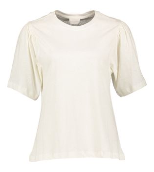 Due Amanti Beige T-shirt met subtiel pofmouw Jem