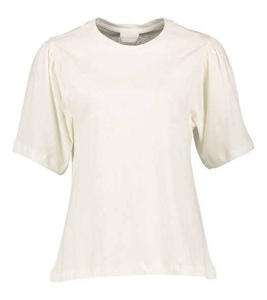 Beige T-shirt met subtiel pofmouw Jem Due Amanti
