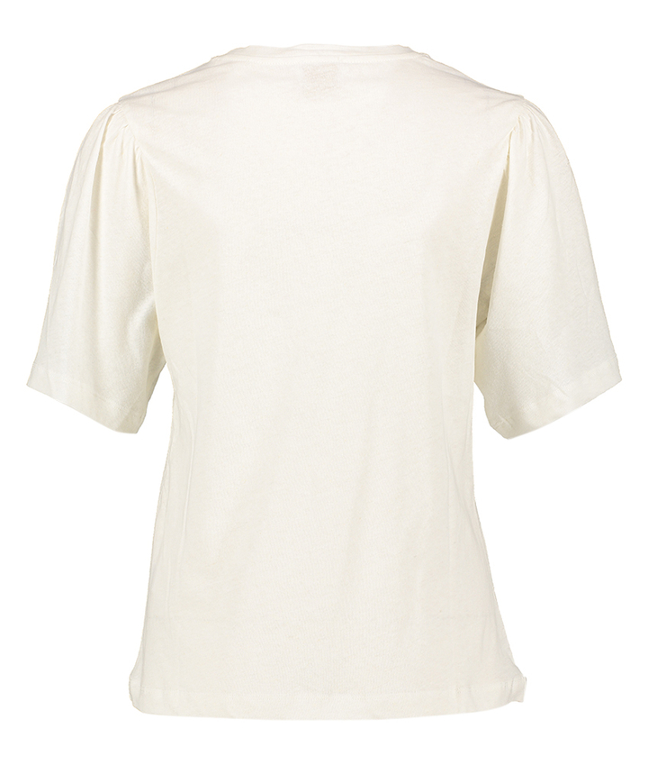 Beige T-shirt met subtiel pofmouw Jem Due Amanti