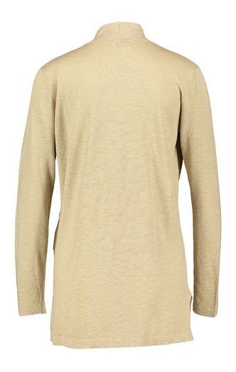 Beige openvallende linnen gilet Trento Due Amanti 