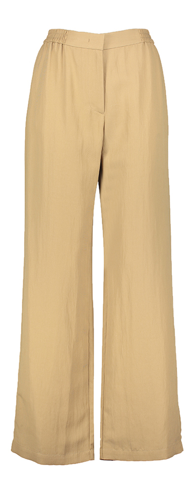 Tabacco beige losvallende broek Moa Due Amanti 