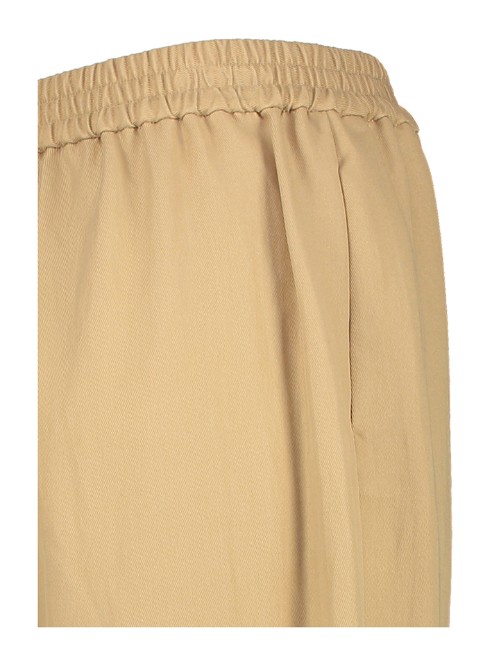 Tabacco beige losvallende broek Moa Due Amanti 