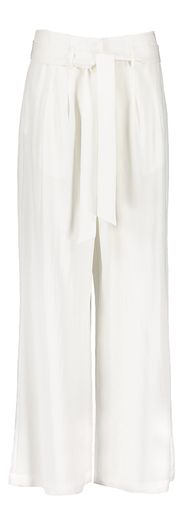 Witte wijde broek met bandplooi Esmeralda Due Amanti 